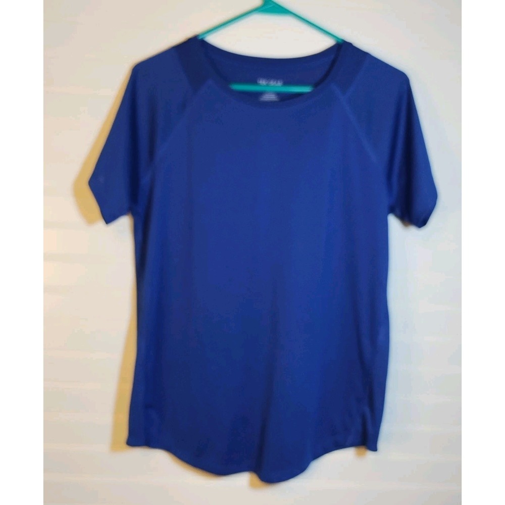 Tek Gear Women's‎ MD Workout Gear Athletic Short Sleeve Shirt Blue Medium